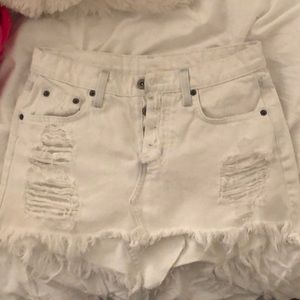 LF Carmar denim size 25 white miniskirt